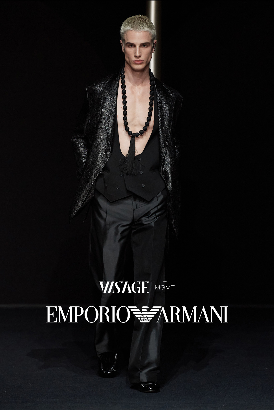 Balint Ikladi for Emporio Armani 2024 S S Visagemodel